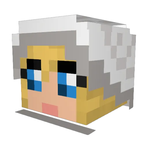julblosser Minecraft avatar head, 3D render