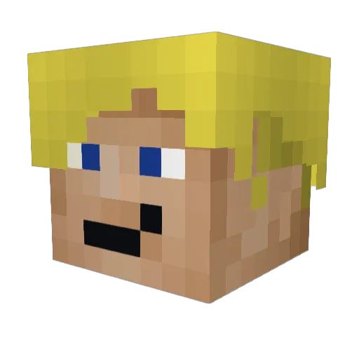 juldoc Minecraft avatar head, 3D render