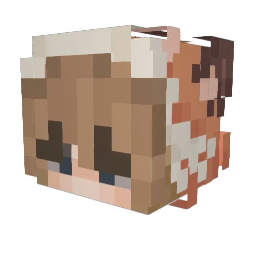 julesclues Minecraft avatar head, 3D render