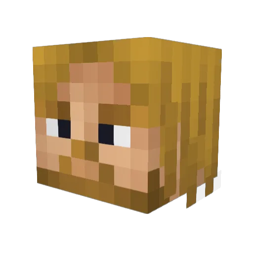 julesdetulle Minecraft avatar head, 3D render