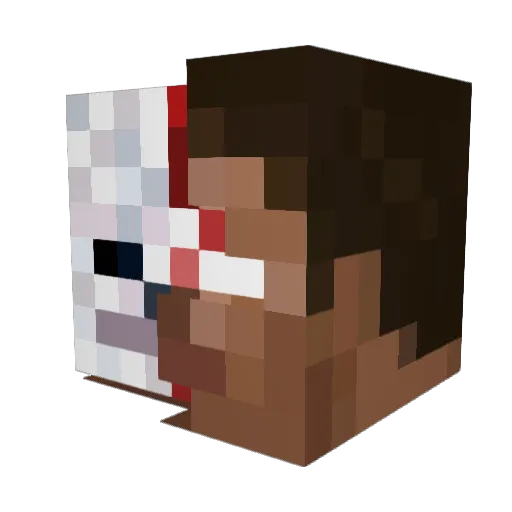 juli238 Minecraft avatar head, 3D render