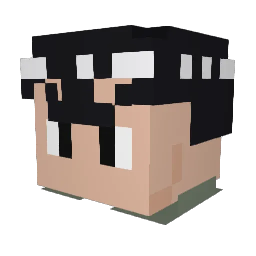 juli82002 Minecraft avatar head, 3D render