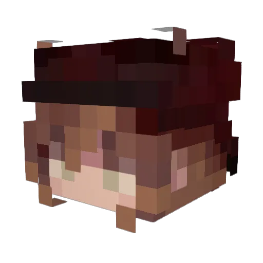 juli_7 Minecraft avatar head, 3D render