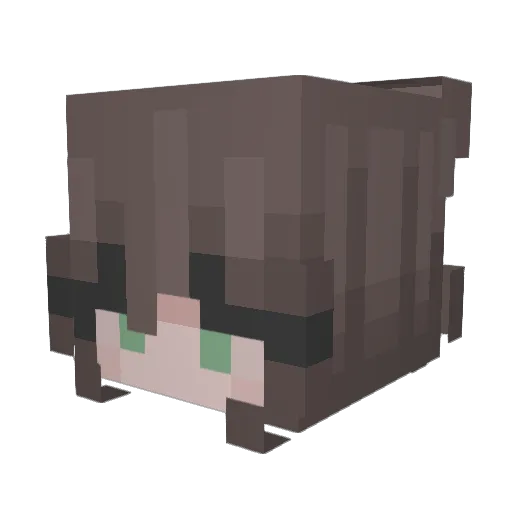 julia1216 Minecraft avatar head, 3D render