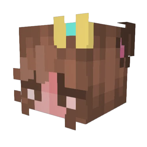 julia636x Minecraft avatar head, 3D render