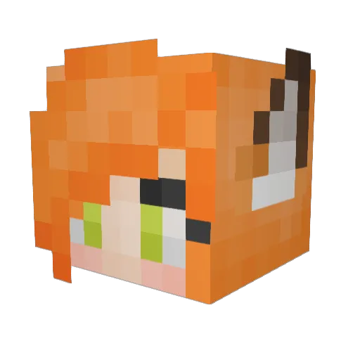 julia_92 Minecraft avatar head, 3D render