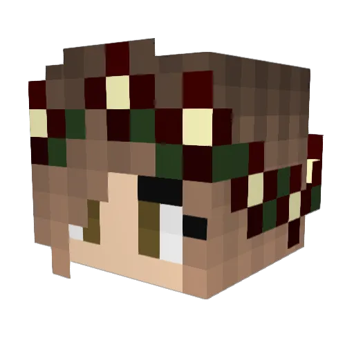 julia_t Minecraft avatar head, 3D render