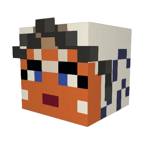 julia_tano Minecraft avatar head, 3D render