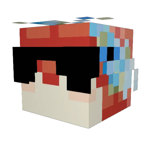 juliadepulia Minecraft avatar head, 3D render