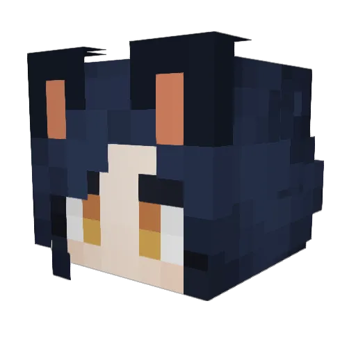 juliagostosa Minecraft avatar head, 3D render