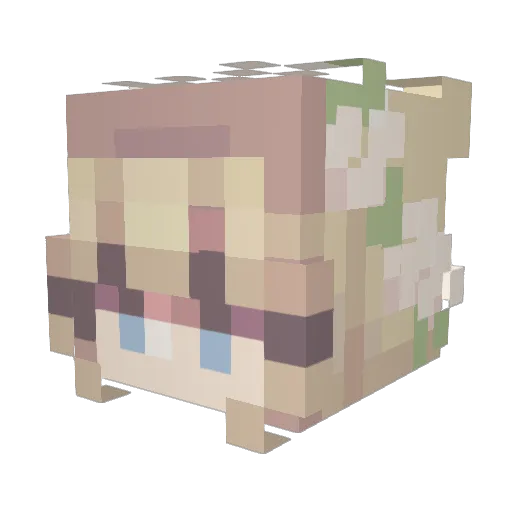 juliajillrocks Minecraft avatar head, 3D render
