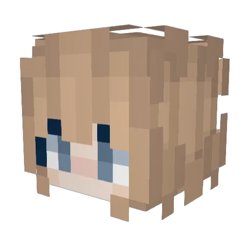 julialalaa Minecraft avatar head, 3D render