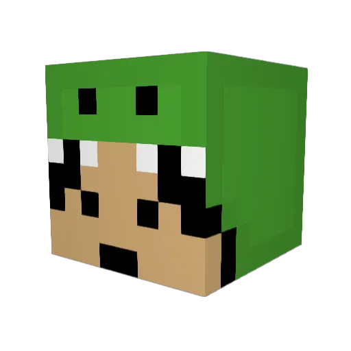 julianatot Minecraft avatar head, 3D render