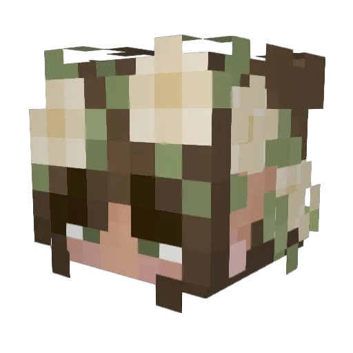 julianaur Minecraft avatar head, 3D render