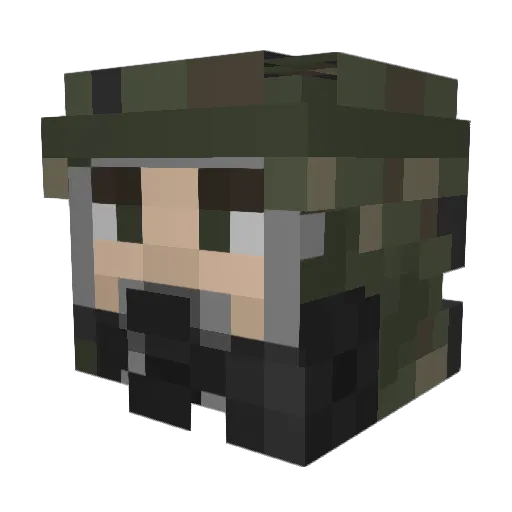 julianbp Minecraft avatar head, 3D render