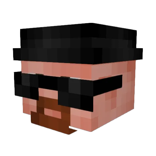 juliancls1 Minecraft avatar head, 3D render