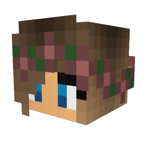 juliatheunicorn Minecraft avatar head, 3D render