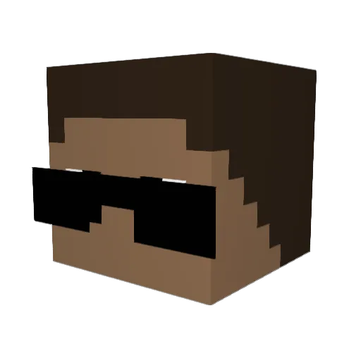 julicash Minecraft avatar head, 3D render