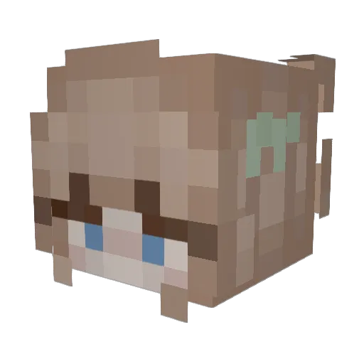 julie_eey Minecraft avatar head, 3D render