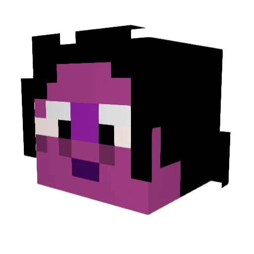 juliecloud Minecraft avatar head, 3D render