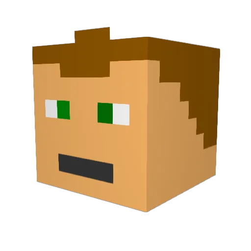 julien1710 Minecraft avatar head, 3D render