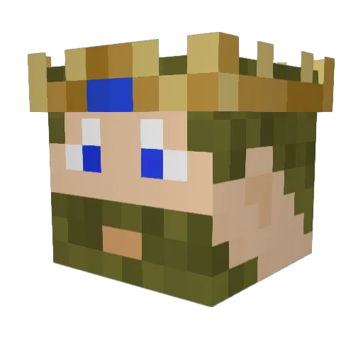 julien_icare Minecraft avatar head, 3D render