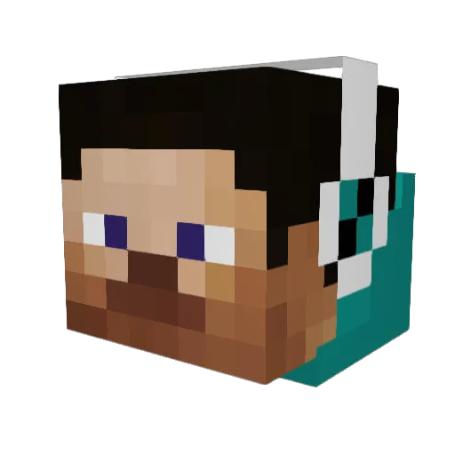 julienf Minecraft avatar head, 3D render