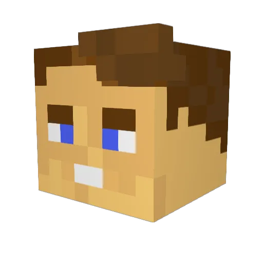 julienquartier Minecraft avatar head, 3D render