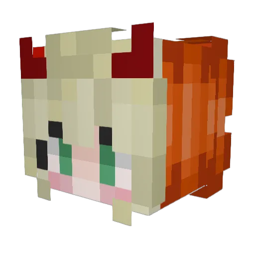 julietblk Minecraft avatar head, 3D render