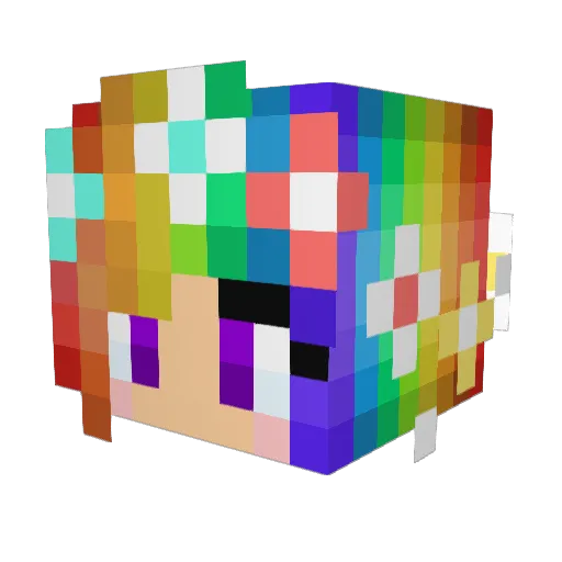 julifeli Minecraft avatar head, 3D render