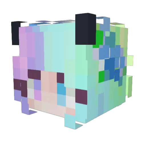 juliiike Minecraft avatar head, 3D render