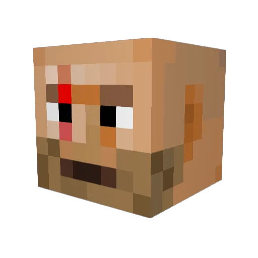 julijunas Minecraft avatar head, 3D render