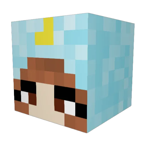 julinorway Minecraft avatar head, 3D render