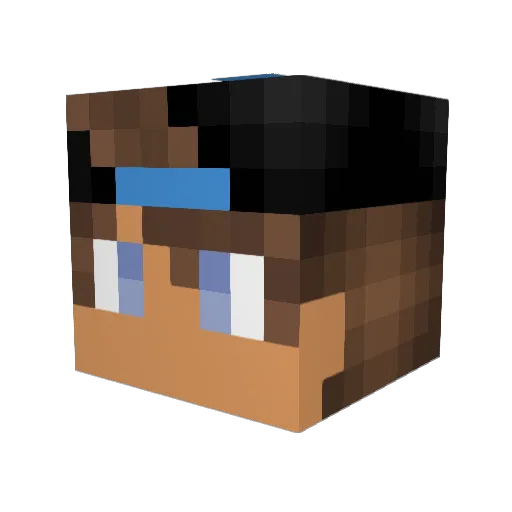 julio1120 Minecraft avatar head, 3D render