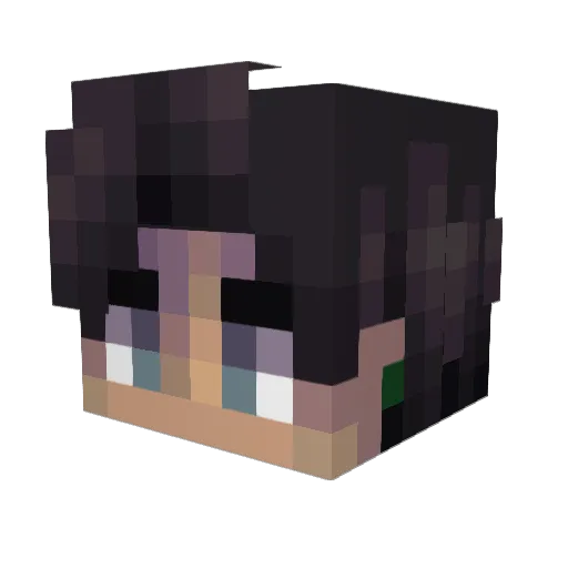julioamilio Minecraft avatar head, 3D render