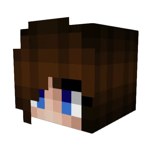 juliusxrs Minecraft avatar head, 3D render