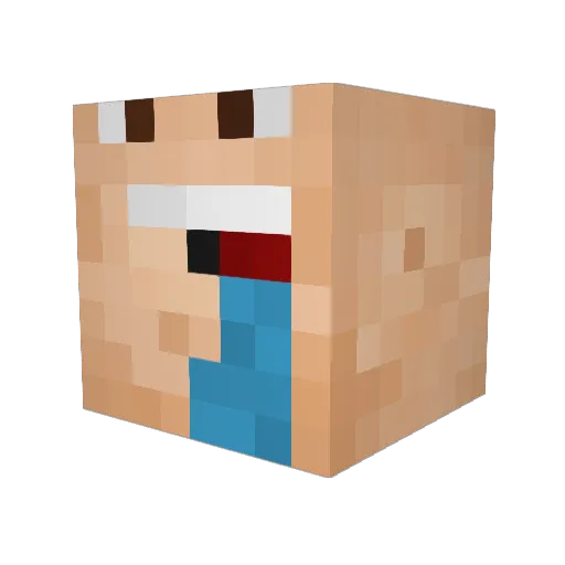 jullebulla Minecraft avatar head, 3D render