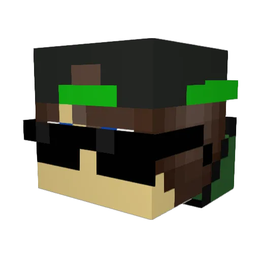 jullemj Minecraft avatar head, 3D render