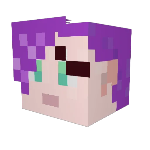 julottt Minecraft avatar head, 3D render
