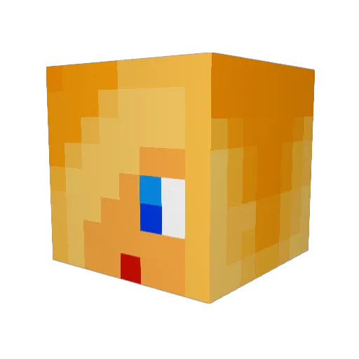 julsj Minecraft avatar head, 3D render