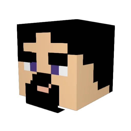 julsmaster Minecraft avatar head, 3D render