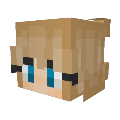 julspower Minecraft avatar head, 3D render