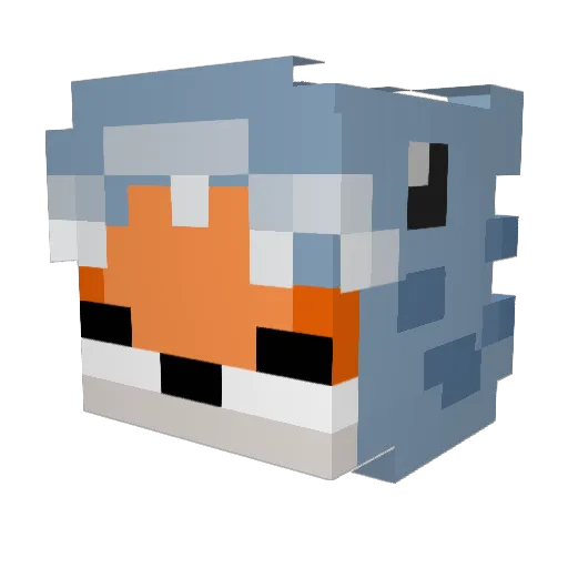 jultomtenX Minecraft avatar head, 3D render
