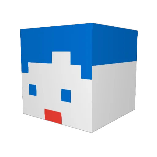 julubua Minecraft avatar head, 3D render