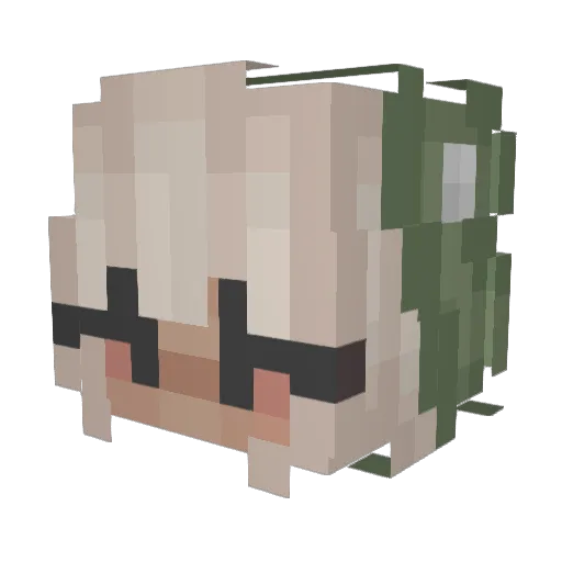 jululie Minecraft avatar head, 3D render
