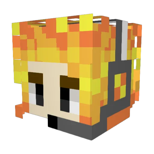 juluo520 Minecraft avatar head, 3D render