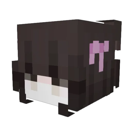 julyia Minecraft avatar head, 3D render