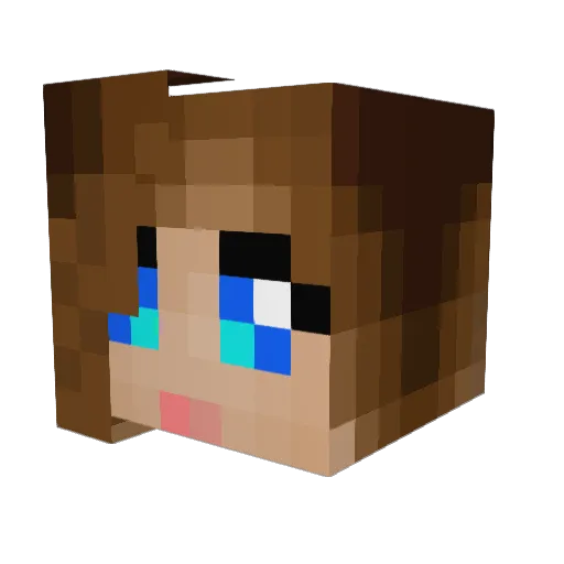 julzz_ Minecraft avatar head, 3D render