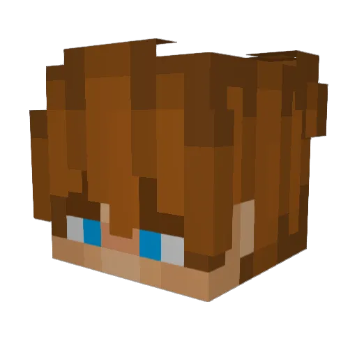 jum6o Minecraft avatar head, 3D render