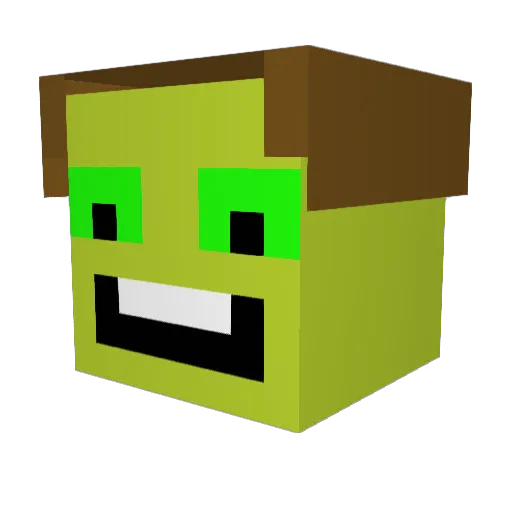 jumbod Minecraft avatar head, 3D render